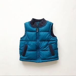 Gymboree blue puffer vest EUC 6-12 months